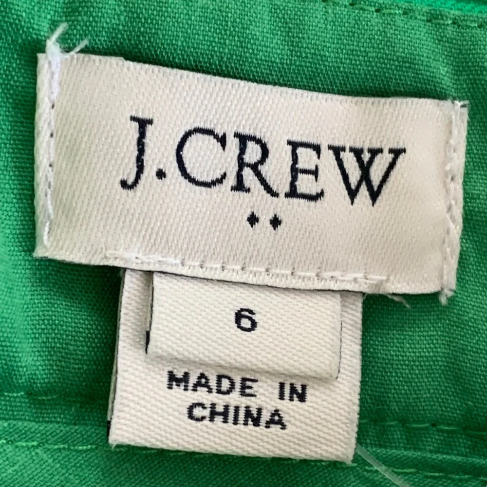 J. Crew Green Pencil Scalloped Hem Skirt